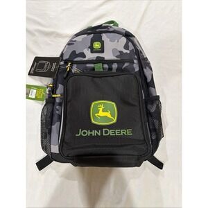 John Deere Camo Backpack Lunch Bag Set Gray Black Detachable Insulated New
